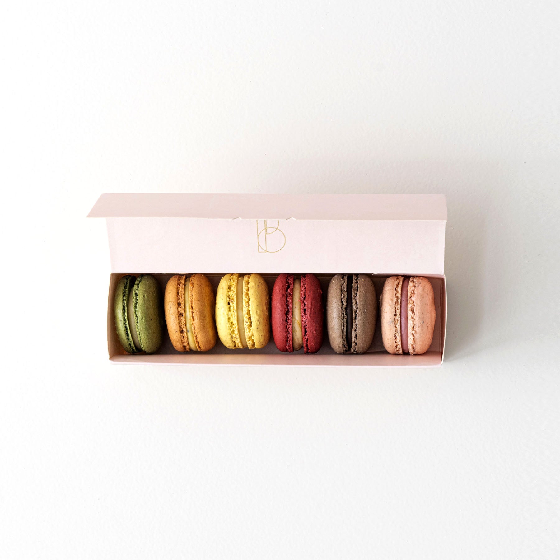 Caja macarons x 6